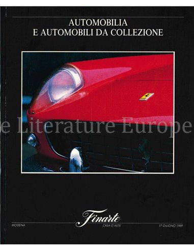 FERRARIAUTOMOBILIA E AUTOMOBILI DA COLLEZIONE, MODENA 1989