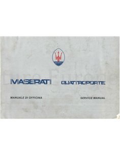 1981 MASERATI QUATTROPORTE WOKRSHOP SERVICE MANUAL
