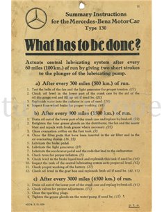 1935 MERCEDES BENZ TYP 130 OWNERS MANUAL ENGLISH 2