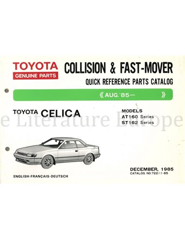 1986 TOYOTA CELICA SCHNELL ERZATSTEILCATALOG
