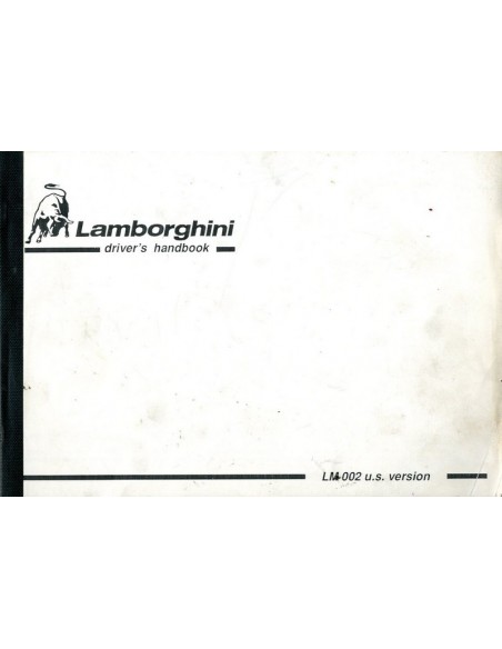 1988 LAMBORGHINI LM002 BIJLAGE INSTRUCTIEBOEKJE USA VERSIE
