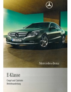 2009 MERCEDES BENZ E KLASSE INSTRUCTIEBOEKJE DUITS