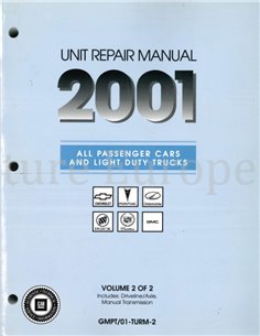 2001 CHEVROLET |  PONTIAC | OLDSMOBILE | BUICK | CADDILAC | GMC WERKSTATTHANDBUCH ENGLISCH 2