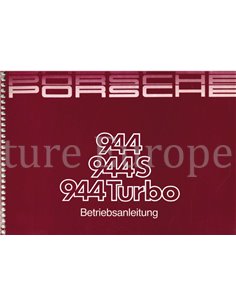 1988 PORSCHE 944 S TURBO INSTRUCTIEBOEKJE DUITS