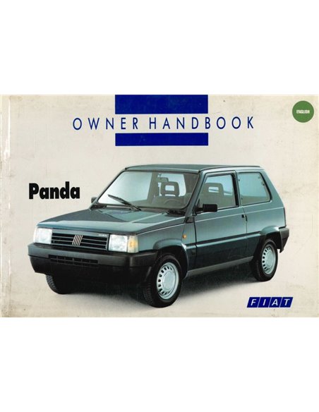 1993 FIAT PANDA BETRIEBSANLEITUNG ENGLISCH