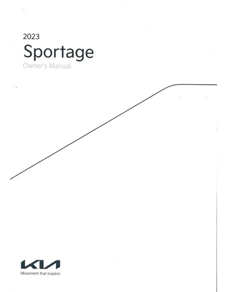 2023 KIA SPORTAGE INSTRUCTIEBOEKJE ENGELS