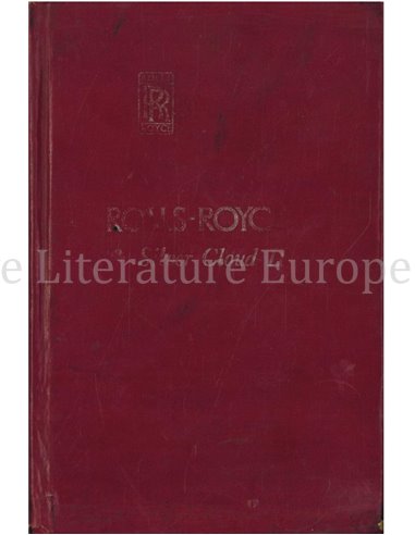 1960 ROLLS ROYCE SILVER CLOUD II INSTRUCTIEBOEKJE ENGELS