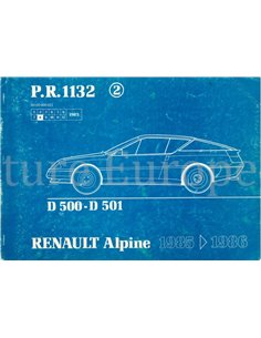 1985 - 1986 ALPINA V6 GT SPARE PARTS MANUAL