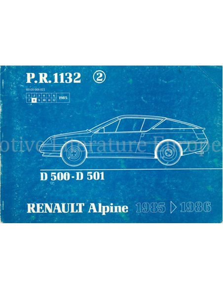 1985- 1986 ALPINE V6 GT ERSATZTEILKATALOG