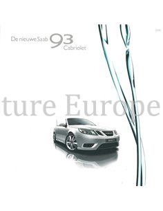 2008 SAAB 93 CABRIOLET BROCHURE DUTCH