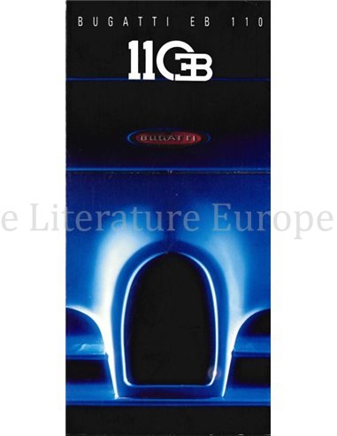 1992 BUGATTI EB110 GT | SUPERSPORT BROCHURE ENGLISH