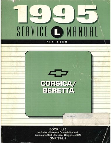 1995 CHEVROLET CORSICA | BERETTA WORKSHOP MANUAL ENGLISH 