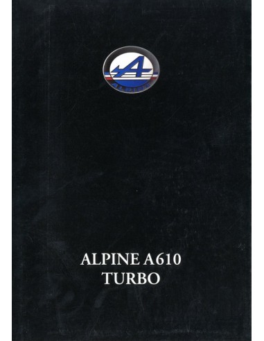 1992 ALPINE A610 TURBO BROCHURE DUITS