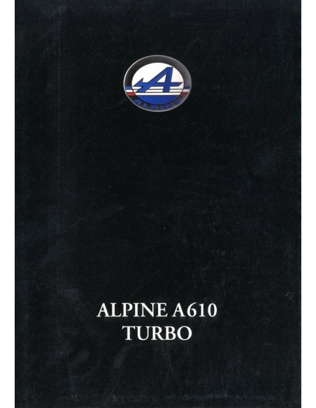 1992 ALPINE A610 TURBO BROCHURE DUITS