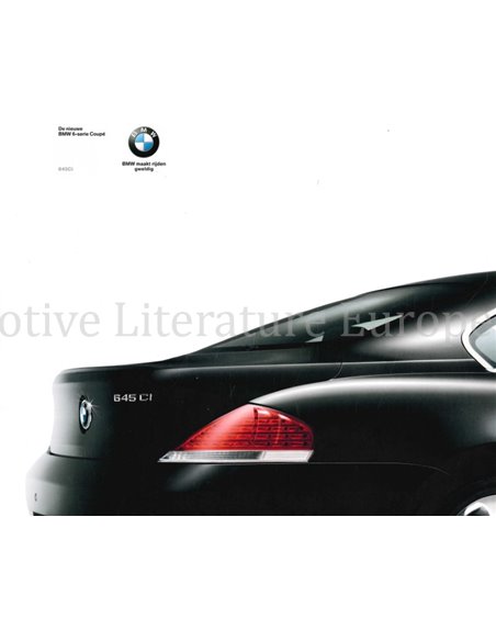 2003 BMW 6 SERIES COUPÉ BROCHURE DUTCH