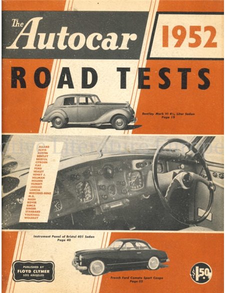 THE AUTOCAR, ROAD TESTS 1952