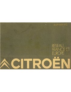 1972 CITROËN DEALER SERVICE BOEK EUROPA