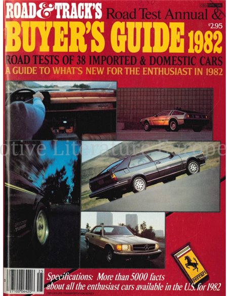 1982 ROAD AND TRACK, ROAD TEST ANNUAL & BUYER'S GUIDE MAGAZINE ENGLISH