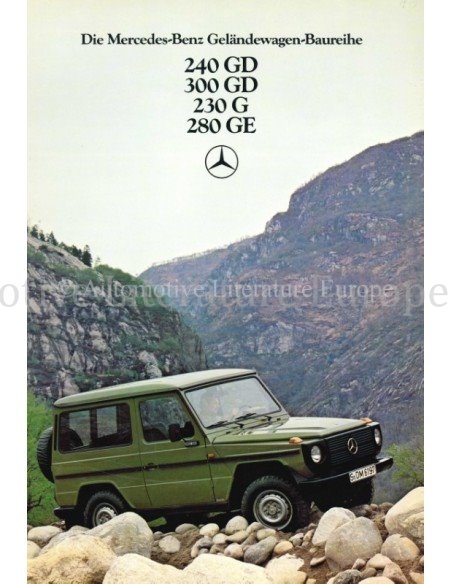 1980 MERCEDES BENZ G CLASS BROCHURE GERMAN