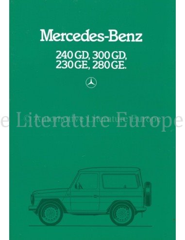 1982 MERCEDES BENZ G CLASS BROCHURE DUTCH