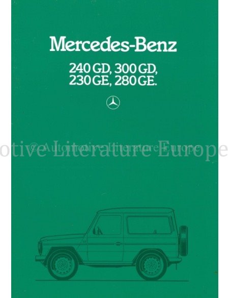 1982 MERCEDES BENZ G CLASS BROCHURE DUTCH