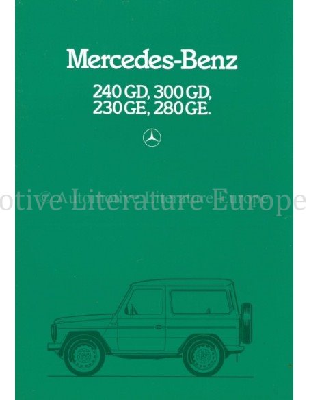 1982 MERCEDES BENZ G KLASSE BROCHURE NEDERLANDS