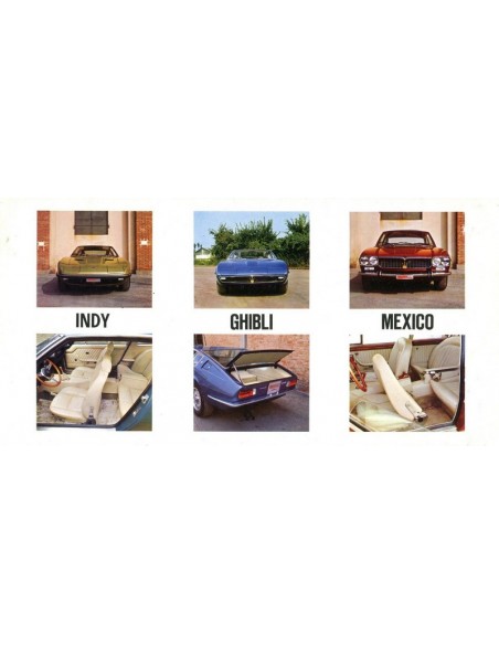 1971 MASERATI INDY GHIBLI & MEXICO BROCHURE