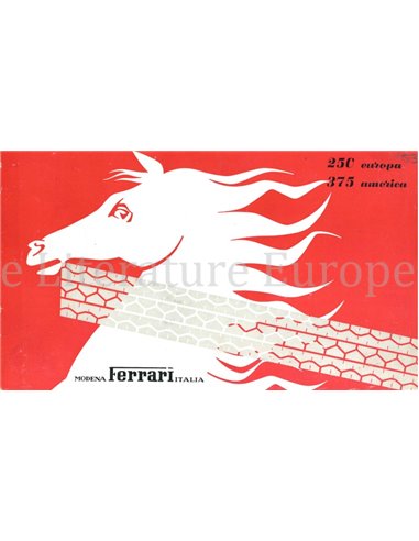 1955 FERRARI 250 EUROPA | 375 AMERICA BROCHURE FRENCH