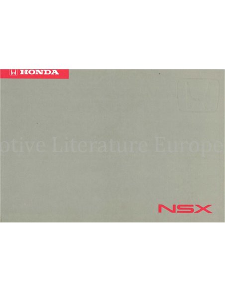 1995 HONDA NSX INSTRUCTIEBOEKJE DUITS