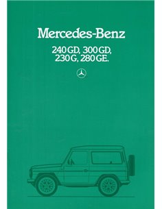 1981 MERCEDES BENZ G KLASSE PROSPEKT ENGLISCH