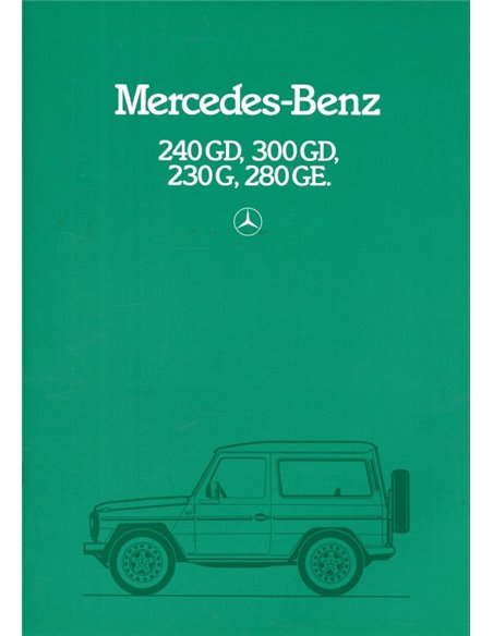 1981 MERCEDES BENZ G CLASS BROCHURE ENGLISH