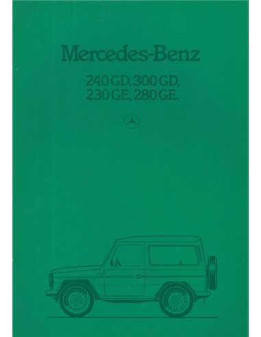1983 MERCEDES BENZ G CLASS BROCHURE DUTCH