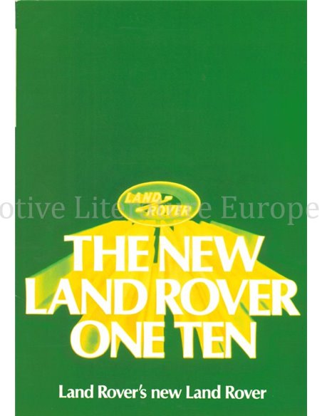 1982 LAND ROVER 110 BROCHURE ENGLISH