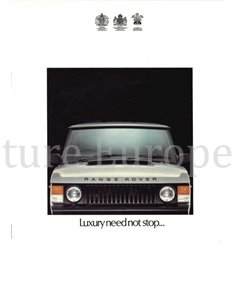 1984 LAND ROVER RANGE ROVER PROSPEKT ENGLISCH