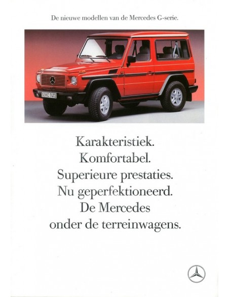 1989 MERCEDES BENZ G KLASSE BROCHURE NEDERLANDS