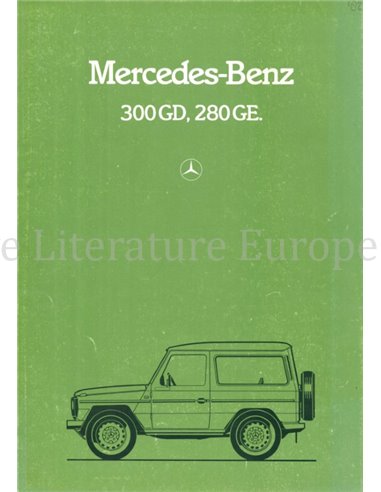 1982 MERCEDES BENZ G KLASSE BROCHURE ENGELS