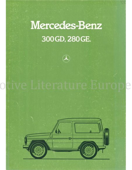 1982 MERCEDES BENZ G CLASS BROCHURE ENGLISH