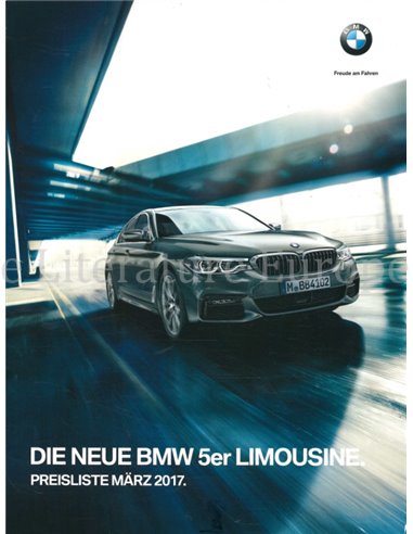 2017 BMW 5 SERIE SEDAN PRIJSLIJST DUITS