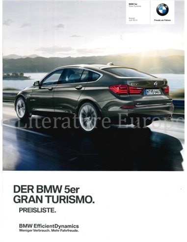 2014 BMW 5 SERIE GRAN TOURISMO PRIJSLIJST DUITS