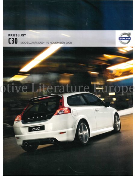 2009 VOLVO C30 PROSPEKT NIEDERLÄNDISCH