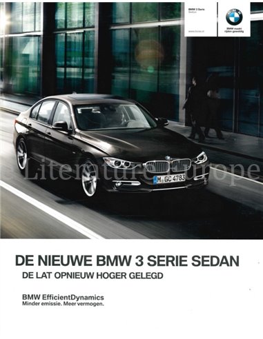 2011 BMW 3 SERIES SALOON BROCHURE DUTCH