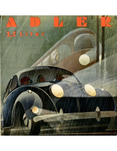 1939 ADLER 2.5 LITER BROCHURE DUITS