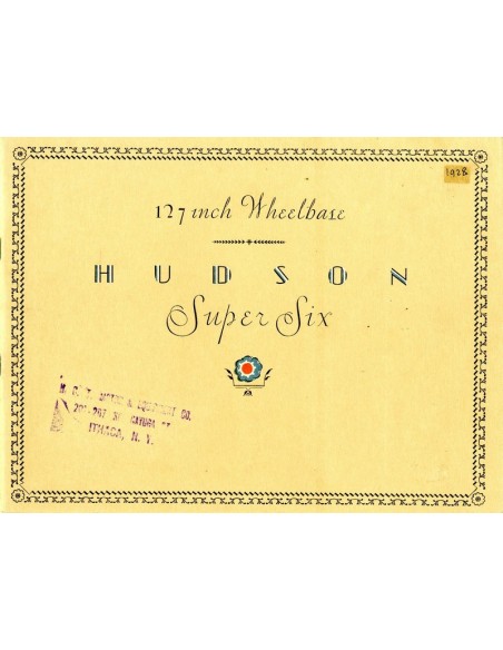 1928 HUDSON SUPER SIX BROCHURE ENGELS USA