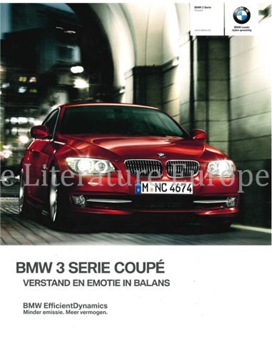 2012  BMW 3 SERIE COUPÉ BROCHURE NEDERLANDS