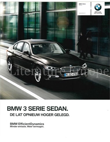 2013 BMW 3 SERIE SEDAN BROCHURE NEDERLANDS