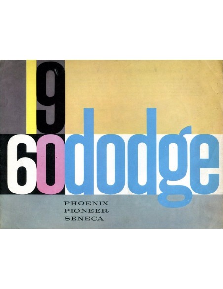1960 DODGE PROGRAMMA BROCHURE NEDERLANDS