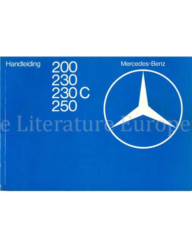 1979 MERCEDES BENZ E KLASSE BETRIEBSANLEITUNG NIEDERLÄNDISCH