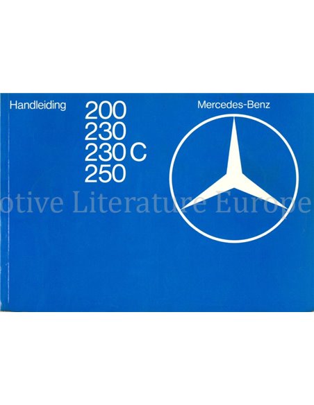 1979 MERCEDES BENZ E KLASSE INSTRUCTIEBOEKJE NEDERLANDS