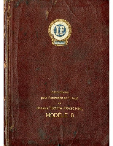 1920 ISOTTA FRASCHINI INSTRUCTIEBOEKJE FRANS