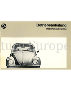 1973 VOLKSWAGEN KÄFER BETRIEBSANLEITUNG DEUTSCH